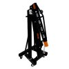 Engine Crane 2 Tonne Ton 2000kg Hydraulic Pump Handle Folding Legs Hoist Lift Jack Stand Handle 6 Portable Heavy Duty Wheels Workshop Garage 4 JIB Positions Chain Hook Black Powder Coated Steel