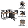 Aluminium & Wood Outdoor 3pc Kitchen Set