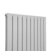 Designer Radiators 160 x 70cm Flat Panel Modern Central Heating Gloss White Vertical Column Double Panel Wall Mounted Slimline Kitchen Living Room Bathroom Commercial Cleaning Brush & Fixing Kit