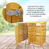 Double Wheelie Bin Storage Shed Store Hideaway Wooden Dustbin Trash Cupboard Outdoor Timber Cover Hinged Lid Lockable Latched Chain Recycling Garden FREE Fixing Kit 122cm (H) x 149cm (W) x 92.5cm (D)