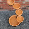 Water Feature Garden Fountain Solar Powered Outdoor Garden Cascade Ornament D̩ecor Patio Resin Terracotta Freestanding Cascading 4 Tier Spilling Bowls