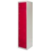 MonsterShop Metal Lockers 6 Doors Storage, Red & Grey Metal Lockable Unit Staff School Gym Changing