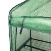 4 Tier Mini Greenhouse PE Green Waterproof Cover Plastic Small Shelves Grow House Plants Garden Outdoors Steel Frame | Free Trowel