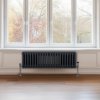 Traditional 3 Column Radiator 300mm x 1012mm Modern Central Heating Heater Anthracite Matt Grey Carbon Steel Horizontal Wall Mounted Kitchen Living Room Bathroom Cleaning Brush Fixing Kit & Brackets