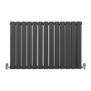 Designer Radiators 60 x 91cm Flat Panel Modern Central Heating Anthracite Grey Horizontal Column Double Panel Wall Mounted Slimline Kitchen Living Room Bathroom Commercial Cleaning Brush & Fixing Kit