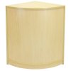 MonsterShop CM60 Corner Shop Counter Retail Showcase Display Cabinet, Maple, 120 x 90 x 60cm