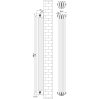 Traditional 4 Column Radiator - 1800 x 200mm - White