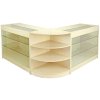 MonsterShop Pulsar Shop Counter Cabinets & Retail Display Glass Showcase Set, Maple, Melamine MDF