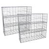 Gabion Baskets Galvanised Steel Cages Mesh Wire Stone Basket Outdoor Spiral Retaining Wall Planter Garden / 100 x 30 x 30cm / 6 Pack