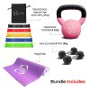 Home Strength Training Yoga Mat Resistance Bands 8kg Dumbbell 12kg Kettlebell