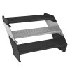Metal Staircase Additional 1 Step Adjustable Height 90cm / 900mm Wide Galvanised Steel Silver Steps Weatherproof Grate Outdoor Garden Patio Modular Stairs 5mm Rod Thickness FREE Fixing Kit