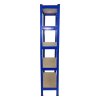 New T-Rax Garage Shelving Unit - 5 Tier Heavy Duty Rack for Storage Steel Utility Shelves | Metal & MDF Boltless Racking Assembly System | 150cm x 75cm x 30cm | 875KG Capacity | 175KG Per Shelf, Blue