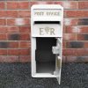 Royal Mail Post Box ER Cast Iron Wall Mounted Wedding Authentic Pillar Replica Lockable Post Office Letter Box White