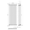 Traditional 2 Column Radiator - 1500 x 560mm - Raw Metal