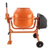 70L Cement Mixer 250W & Hand Held Electric Concrete Vibrator 1100W Vibrating Poker Hand Held 35mm Shaking Needle 2m Flexible Shaft Drum Mortar Plaster Portable Stand Wheels Powerful Mixing