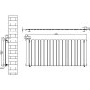 Flat Single Column Radiator - 600 x 1400mm - Black