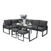 Aluminium Corner Sofa Set - Anthracite Grey