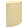 MonsterShop CM60 Corner Shop Counter Retail Showcase Display Cabinet, Maple, 120 x 90 x 60cm