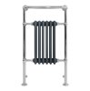 Traditional Heated Towel Rail Radiator - 950mm x 570mm - Anthracite Grey