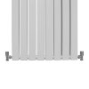 Designer Radiators 180 x 56cm Flat Panel Modern Central Heating Gloss White Vertical Column Double Panel Wall Mounted Slimline Kitchen Living Room Bathroom Commercial Cleaning Brush & Fixing Kit