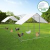 Walk In Chicken Run Cage Coop 3m x 8m x 2m Dog Pen House Kennel Large Metal Enclosure Rabbits Ducks Poultry Roof Cover Shelter Sunshade Pets Outdoor Backyard Farm Animal