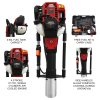 Post Driver Petrol 4-Stroke Fence Knocker Pile Jack Hammer Ramming Construction Picket Fencing Garden Thumping Gasoline Ram | Free Carry Case