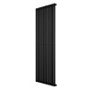 Oval Single Column Radiator - 1800 x 600mm - Black