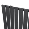 Flat Single Column Radiator - 600 x 700mm - Anthracite Grey