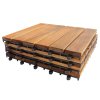 Decking Tiles Wooden Interlocking Boards Square Garden Patio Balcony Roof Terrace Hot Tub Flooring Acacia Wood Deck Tile Flooring