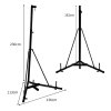 Folding Punch Bag Stand 68kg 150lbs Free Standing Hanging Frame Height Adjustable 182cm - 230cm / 6ft - 7.5ft Boxing Martial Arts Equipment Stable Triangle Base Heavy Duty Steel Weight Plate Holder