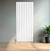Flat Single Column Radiator - 1600mm x 700mm & Valves - White