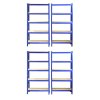 75cm Wide Racking Garage Storage Shelving Heavy Duty 5 Tier Shelf Unit 75cm x 30cm x 150cm Blue/Black (4, Blue)