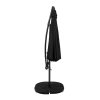 Cantilever Parasol 3m With Half Fan Base - Black