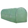 Polytunnel Greenhouse Walk In Galvanised Windows Doors Growhouse PE Cover Gardening Metal Frame Outdoor Garden Tent Vegetable Flower Plant 25mm Diameter | 6 x 3m