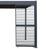 Anthracite Aluminium Pergola Shutter Panel - 92cm Wide