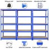 5 Monster Racking Q-Rax Industrial Warehouse Shelving Unit Garage Racks, 200kg/shelf, 90cm/120cm