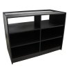 Retail 1/4 Glass Shelf Counter Shop Showcase Display Cabinet Shelves Unit Black B1200