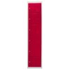 MonsterShop Metal Lockers 6 Doors Storage, Red & Grey Metal Lockable Unit Staff School Gym Changing