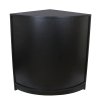 MonsterShop CM60 Corner Shop Counter Retail Showcase Display Cabinet, Black, 120 x 90 x 60cm