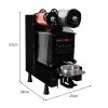 Cup Sealing Machine Electric 500W Fully Automatic Control LCD Panel Commercial Stainless Steel Black Bubble Milk Tea Coffee Smoothies Plastic Paper 90mm 95mm Diameter FREE Film Roll 500-650 Cups Hour