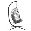 Rattan Hanging Egg Chair - Grey