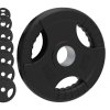 Olympic Tri-Grip Rubber Weight Plates Black Pairs Sets 20 kg PAIR