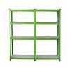 Greenhouse Polycarbonate, Clear, Aluminium Frame, With 2 x Water-resistant Racks, Silver, Growhouse with Window & Sliding Door 6ft x 4ft