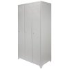 MonsterShop 3 Door Steel Storage Lockers, Grey Metal Lockable Unit, School Staff Gym Changing