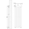 Flat Single Column Radiator & Valves - 1600mm x 560mm - White