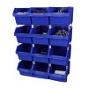 12 Plastic Storage Bins Stacking Boxes Parts Storage Set Warehouse Garage / 26cm x 28cm x 42.5cm