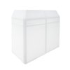 DJ Disco Booth Deck Stand Professional Mixer Equipment Shelf Table Foldable Lightweight Mobile Portable Screen Metal Frame Mesh Panels Cable Hole Black & White Covers With Secure Hooks Carry Bag