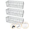 Gabion Baskets Galvanised Steel Cages Mesh Wire Stone Basket Outdoor Spiral Retaining Wall Planter Garden / 100 x 30 x 30cm / 3 Pack