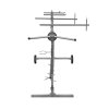 Rotating Paint Panel Stand Large Panelstand Rack Body Shop Car Repair Garage Mobile Wheels 180 Degree Rotation 300kg Load Capacity 6 Arms 4 x Hooks & 2 x Extra Long Bars Stable Sturdy Steel Silver