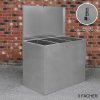 Large Storage Feed Bins 64L Galvanised Metal Waterproof Rodent Proof Outdoor Farm Garden Stables Animal Lockable Container Free Pad Lock | 3 Compartments
